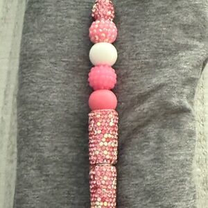 Kids Pink Beaded Strap with Sparkle Accents